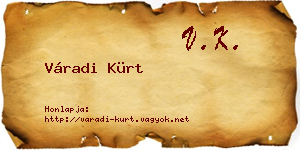 Váradi Kürt névjegykártya