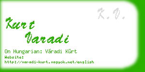 kurt varadi business card
